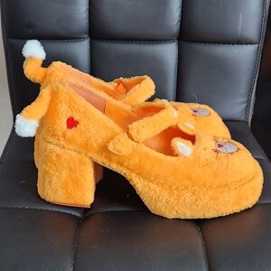 Orange Kids Shoes with Animal Design